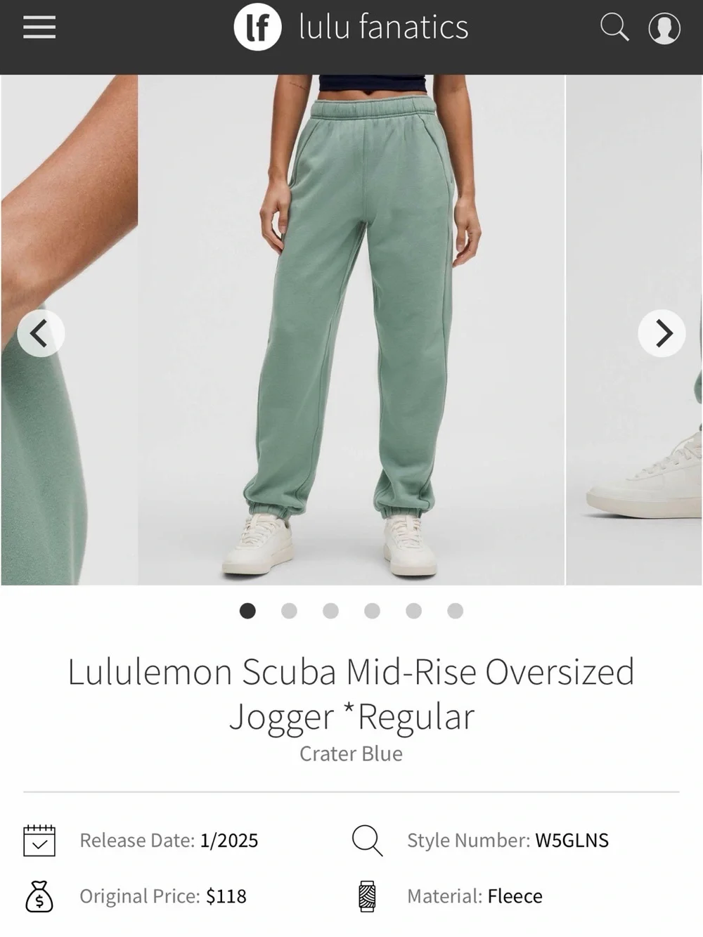 lululemon athletica Scuba Mid-Rise Oversized Jogger TALL  Crater blue Large